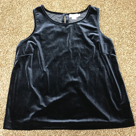 NWT Vineyard Vines Velvet Sleeveless Tank Black L - Picture 1 of 4